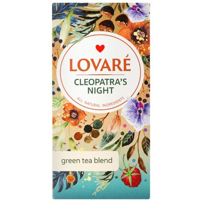 Чай зеленый байховый мелкий Cleopatra's Night Lovare, 24 шт/пак. 3053270 фото