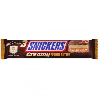 Батончик з арахісовим маслом Snickers Creamy, 75 г 3598400 фото