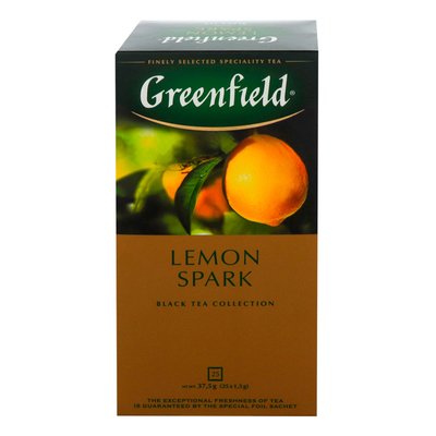 Чай черный пакетированный Greenfield Lemon Spark, 25 шт/пак. 1465470 фото