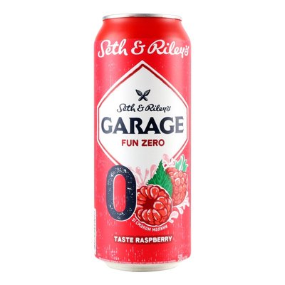 Пиво специальное безалкогольное со вкусом малины ж/б Garage, 0.5 л 4003810 фото