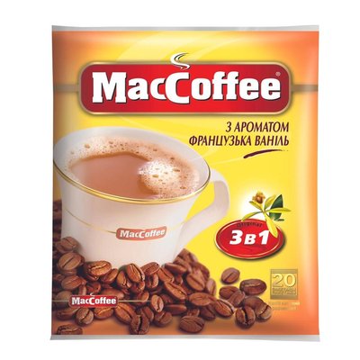 Кофейный напиток 3в1 со вкусом французской ванили MacCoffee, 18 г 2840120 фото