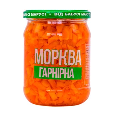 Консервована морква гарнірна Від бабусі Марусі, 0.46 л 3986060 фото