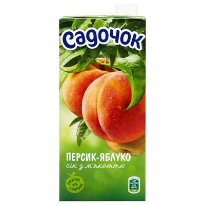 Сок персиковый с мякотью Садочок, 0.95 л 4043680 фото