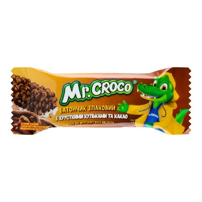 Батончик злаковый с хрустящими шариками и какао Mr. Croco, 20 г 3883010 фото