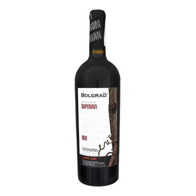 Вино червоне сухе Saperavi Bolgrad, 0.75 л 3144030 фото