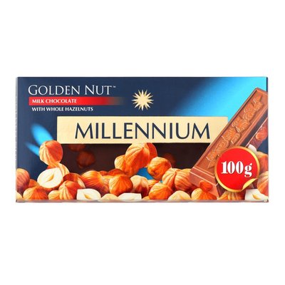 Шоколад молочний з лісовими горіхами Millennium, 100 г 2196370 фото
