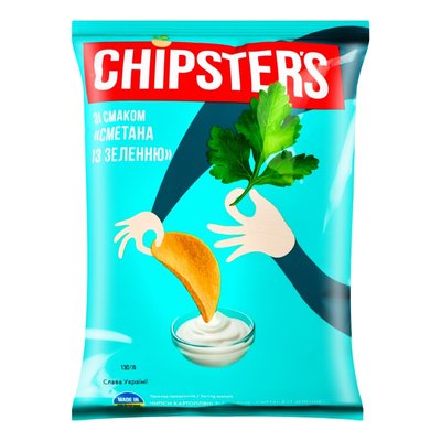 Чипсы со вкусом сметаны и зелени Chipster's, 130 г 3223930 фото